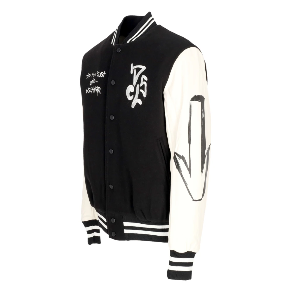 Disclaimer Gewatteerde College Bomberjack Zwart Black Heren