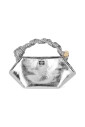 mini-sac-a-main-en-cuir-argent-avec-poignee-tressee