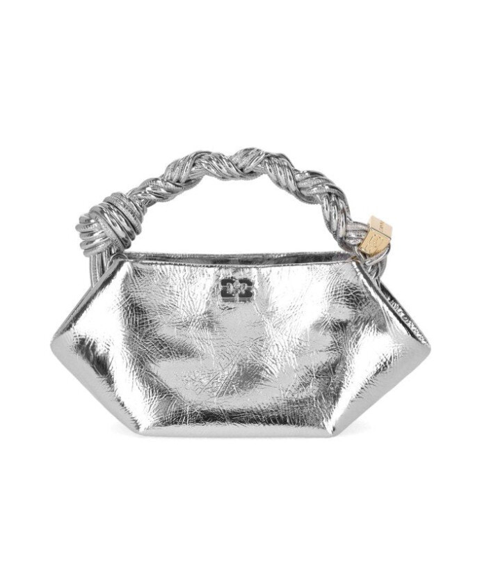 mini-sac-a-main-en-cuir-argent-avec-poignee-tressee