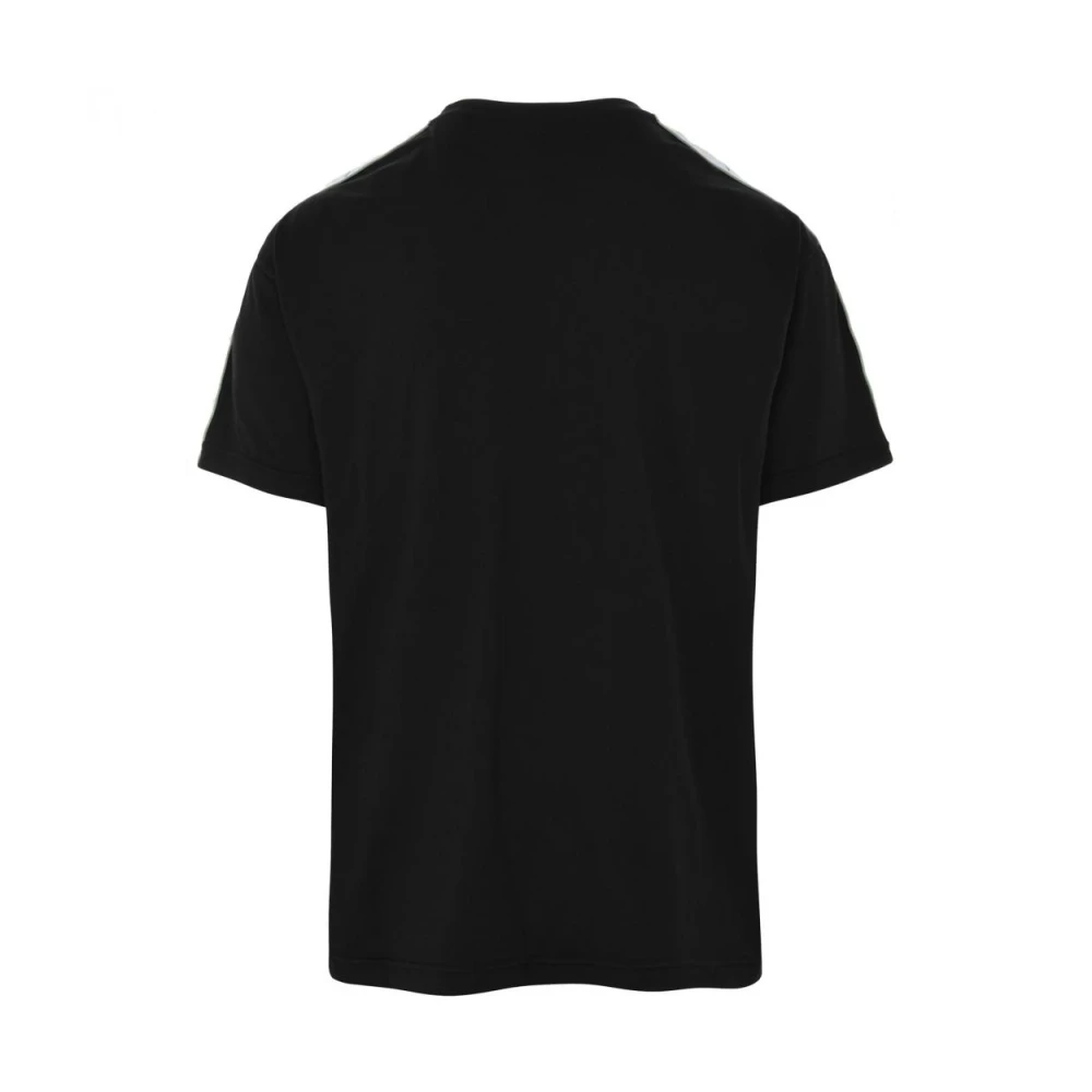 Kappa Heren Jersey T-shirt met Logo Print Black Heren