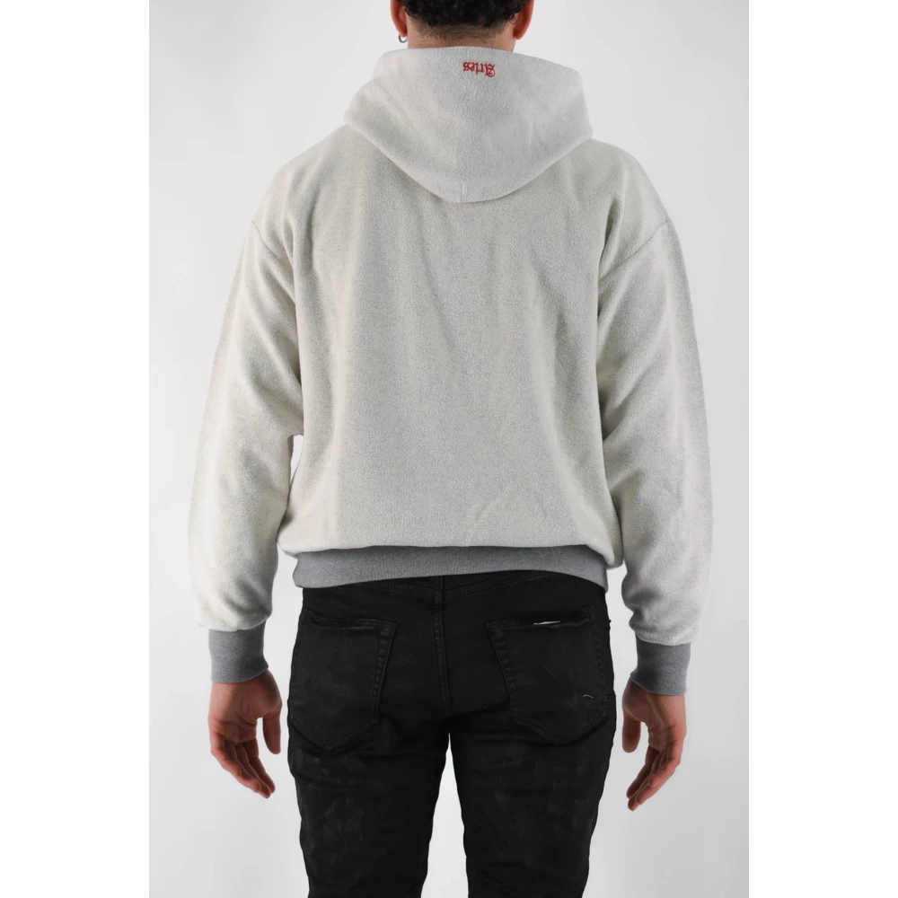 Aries Omgekeerde kolom hoodie met patchlogo Gray Heren