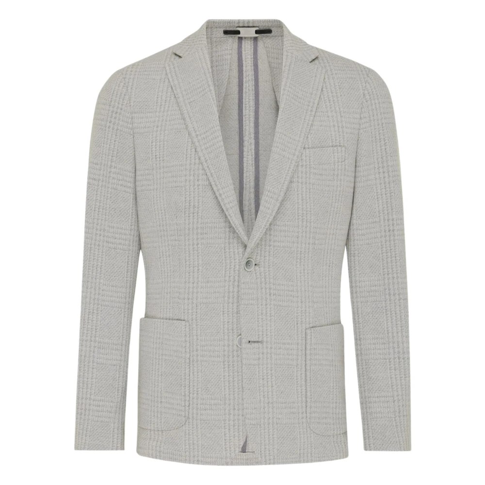 Gentiluomo Men's Gray Blazers, L, Colberts Light Grey Blazer