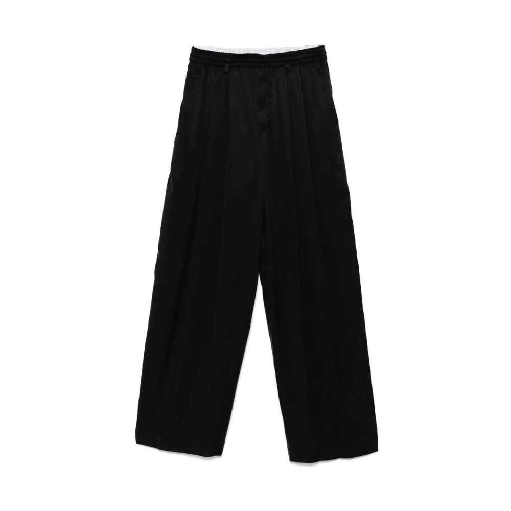 Alexander wang Zwarte elastische tailleband riemlussen broek Black Dames