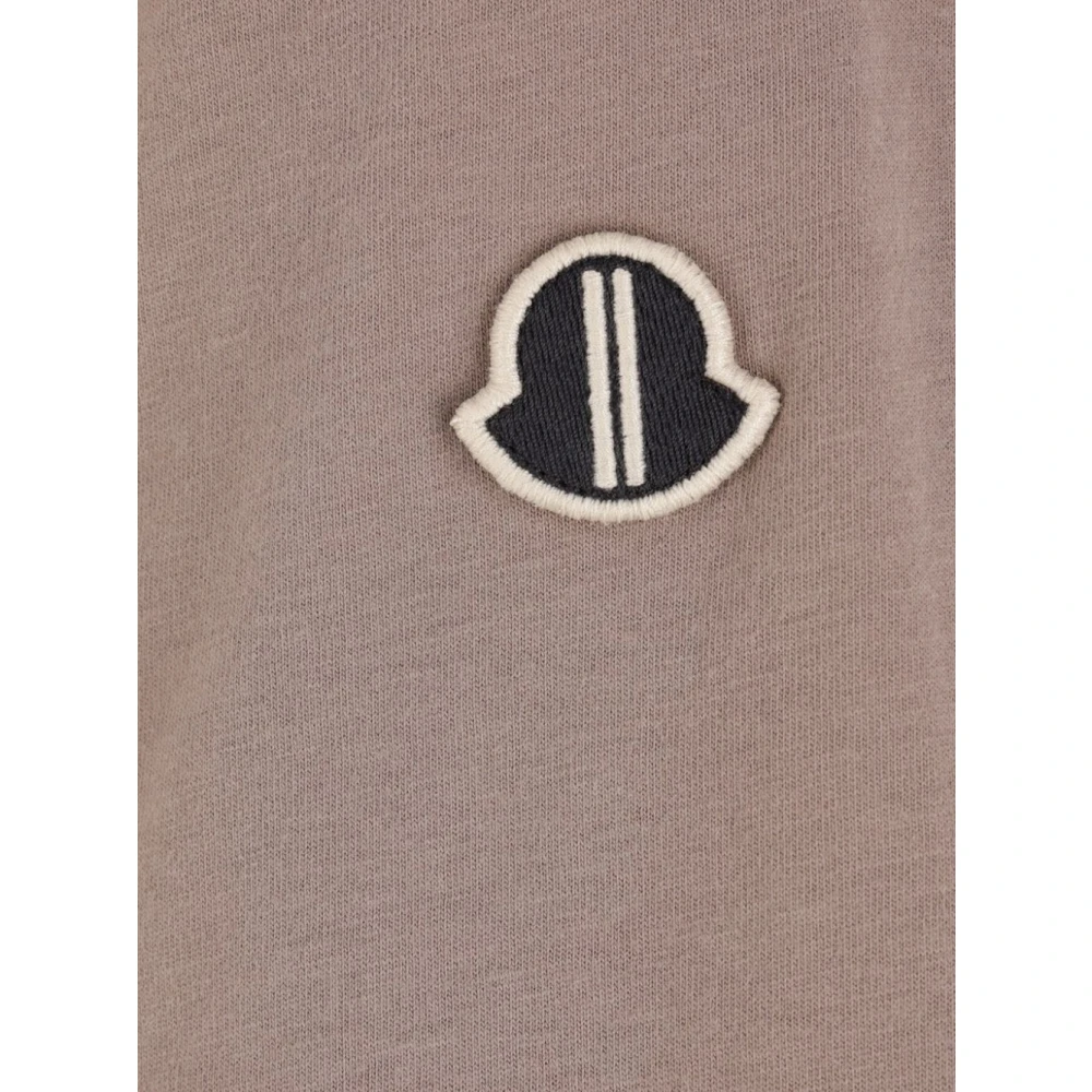 Moncler Oversized T-shirt in katoenen jersey Brown Heren