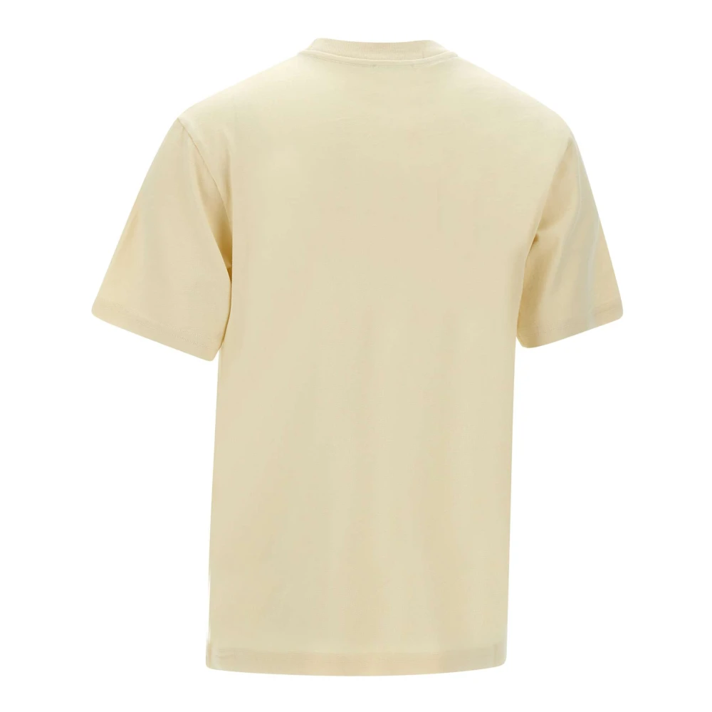 Autry Katoenen T-shirt met Logo Print Beige Dames