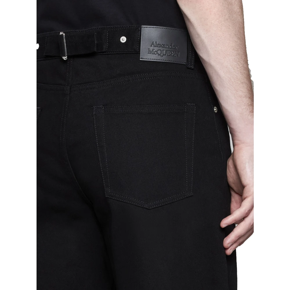 alexander mcqueen Zwarte Jeans Stijlvolle Mode Black Heren