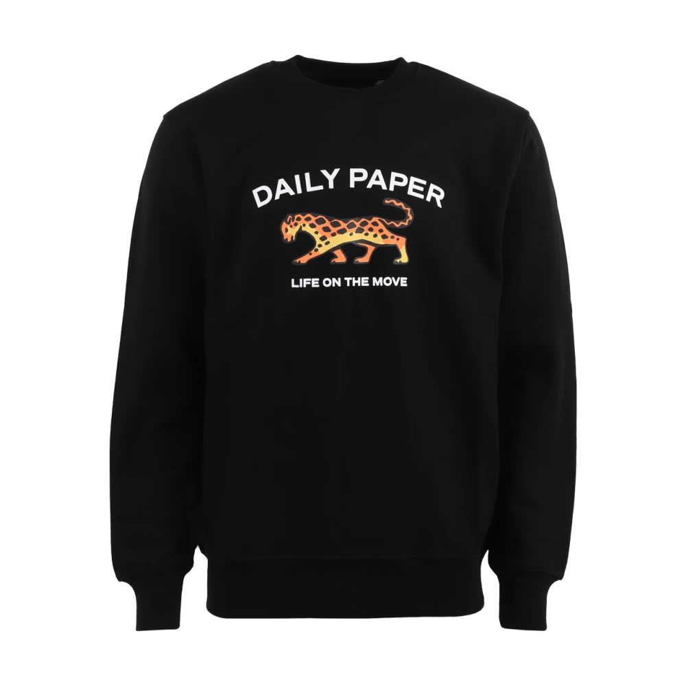 Daily Paper Zwarte Radama Sweatshirt met Logo Print Black Heren