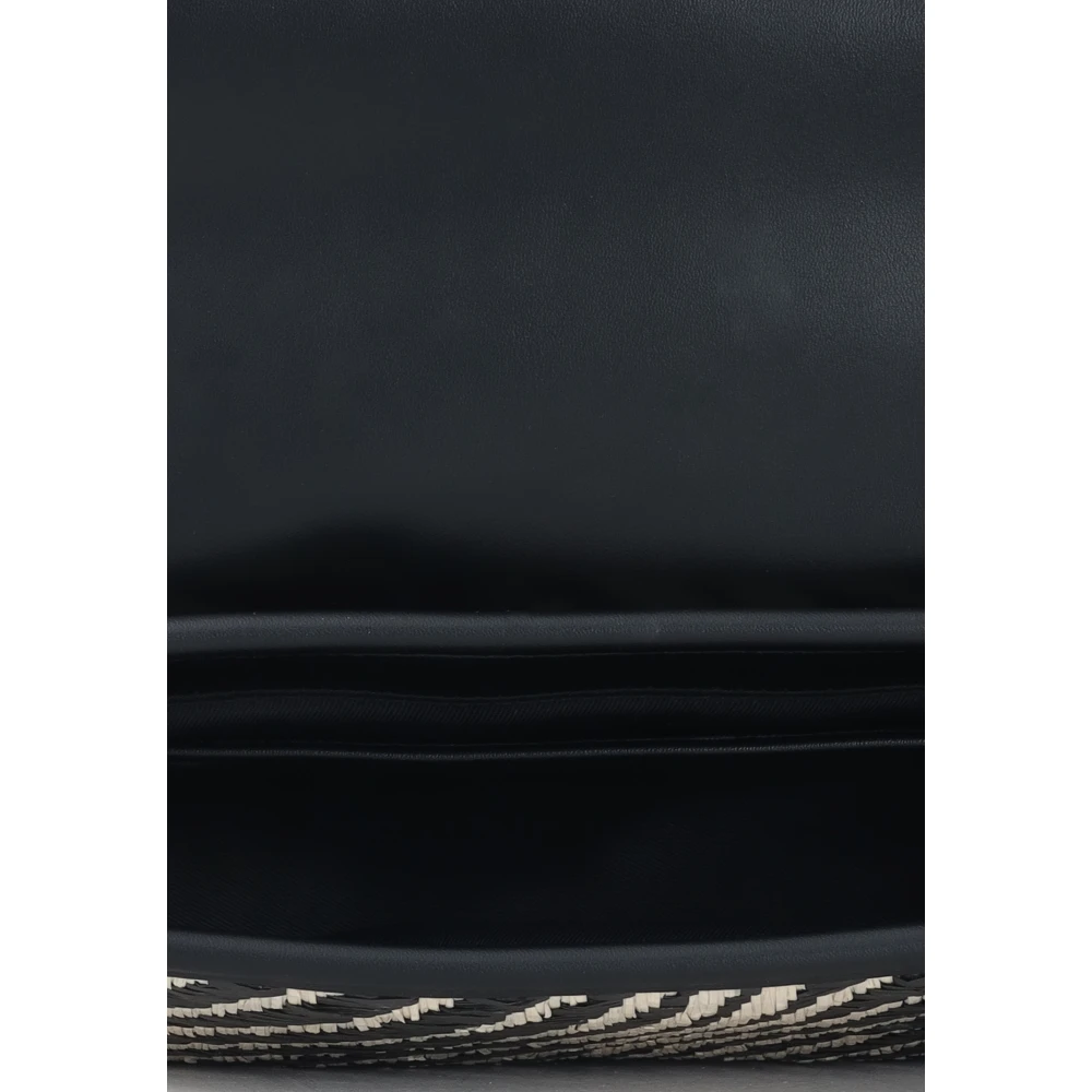 Just Cavalli Beige Schoudertas met Kettingriem Black Dames