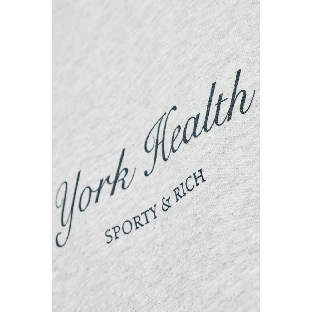 Sporty & Rich Sweatshirt uit de NY Health Club collectie Gray Unisex