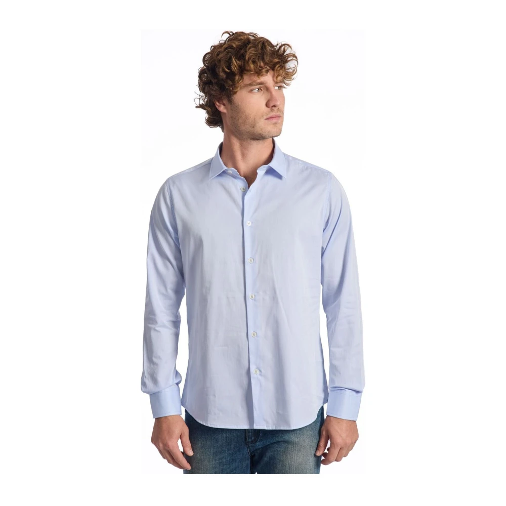 Baldinini Tijdloos Overhemd met Lange Mouwen Elegante Stijl Blue Heren