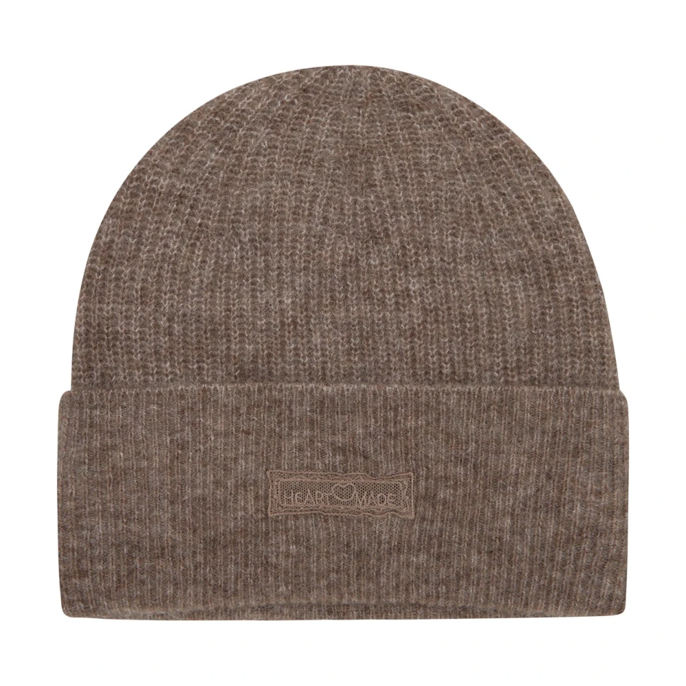 Heartmade Stijlvolle Beanie Gebreid Accessoire Walnoot Brown Dames