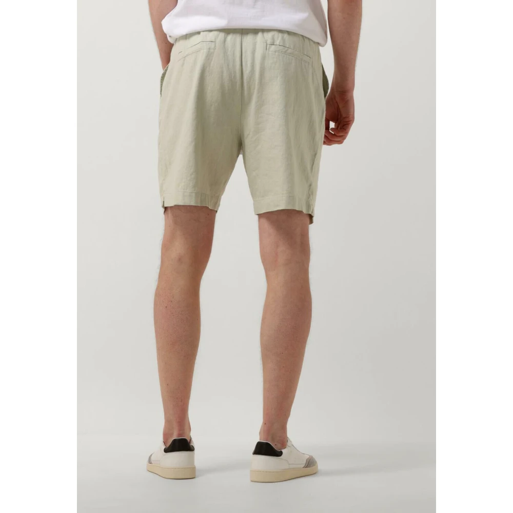 Woodbird Linnen Shorts voor Zomer Green Heren