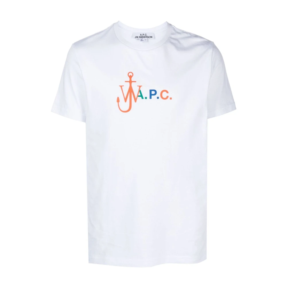 A.p.c. JW Anderson Logo-Print T-Shirt White Heren