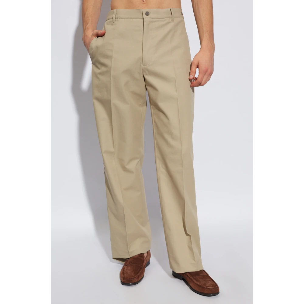 Salvatore Ferragamo Plooivoorpantalon Beige Heren
