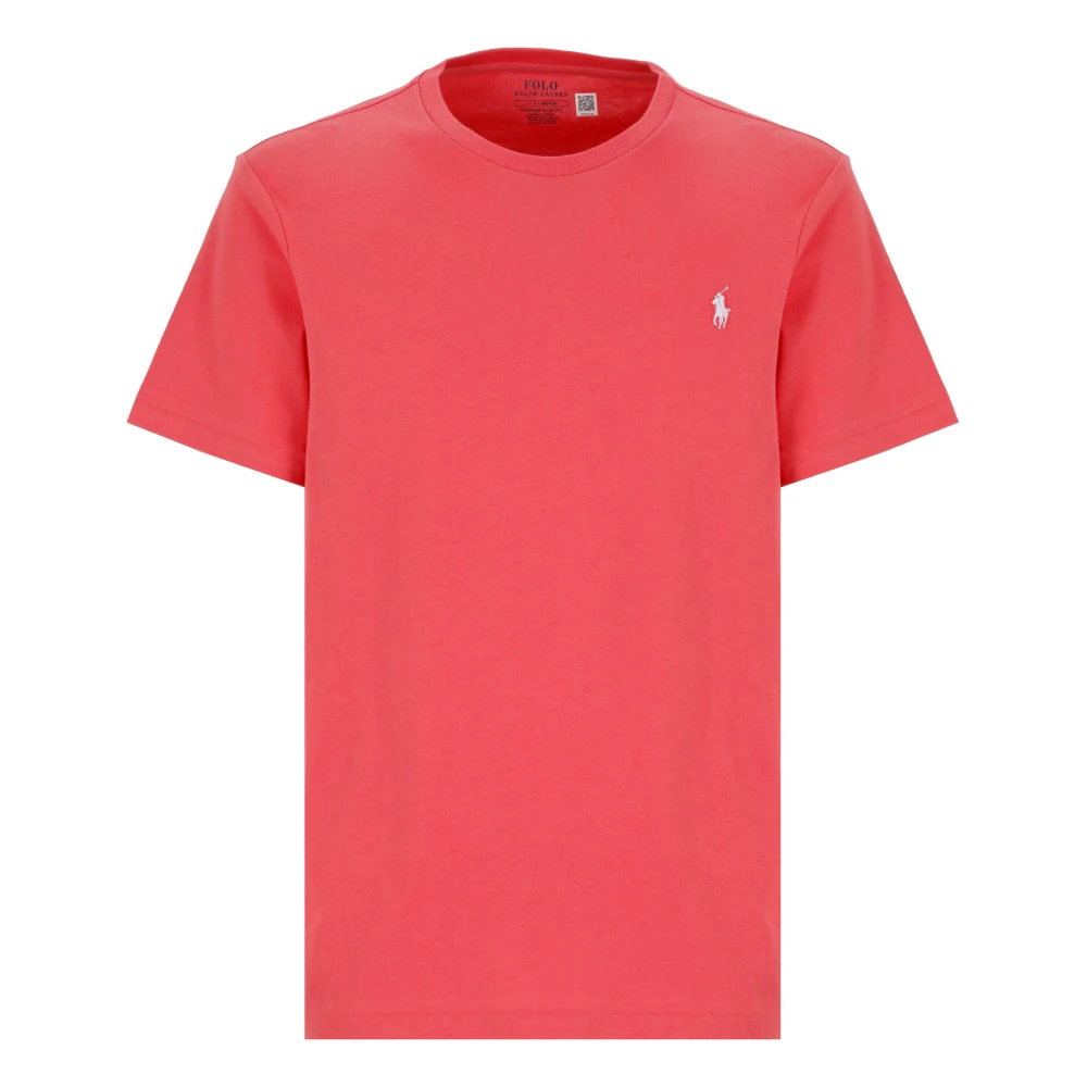 Ralph Lauren Röd bomulls-T-shirt med ikonisk ponny Red, Herr