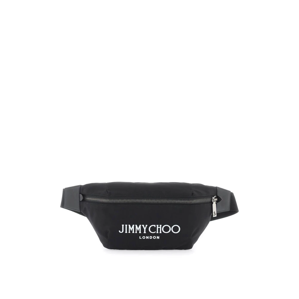 Jimmy Choo Contrasterende Logo Print Nylon Heuptas Black Heren