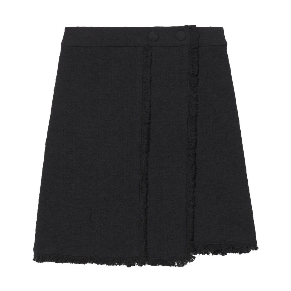 Proenza Schouler Zwarte Tweed Mini Rok Black Dames