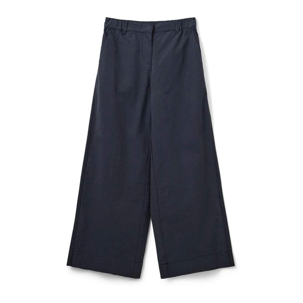 Sofie Schnoor Blue Navy Straight-Leg Trousers - Female - Wide Trousers - Xl - Trousers