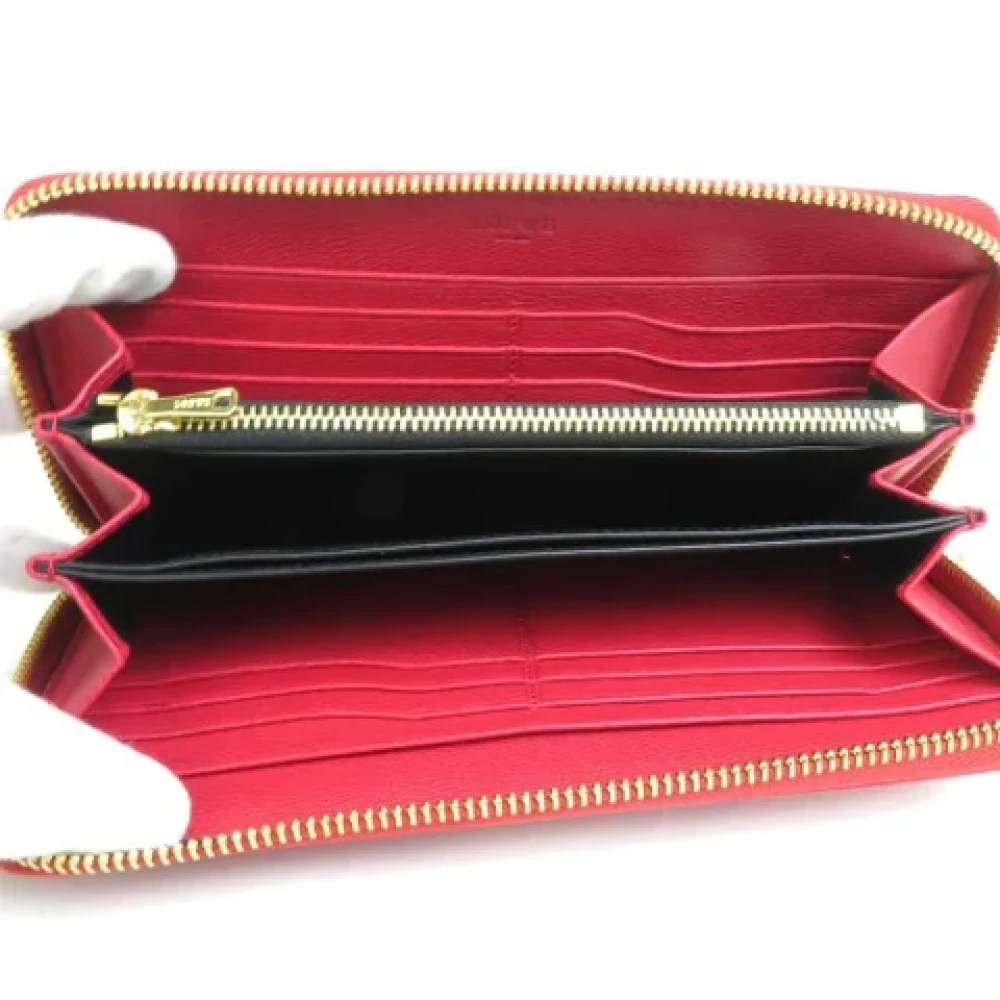 Loewe Pre-owned Leather wallets Red Dames