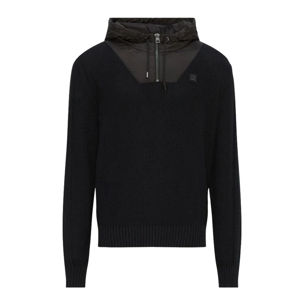 Hugo Boss Zwarte Katoenen Sweatshirt Pulls & Gilets Black Heren