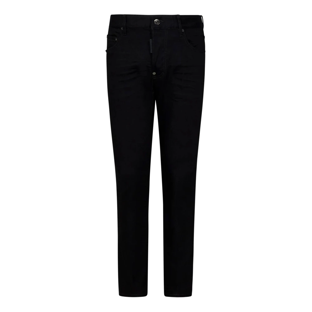 Dsquared2 Zwarte Bull Skater Skinny Jeans Black Heren