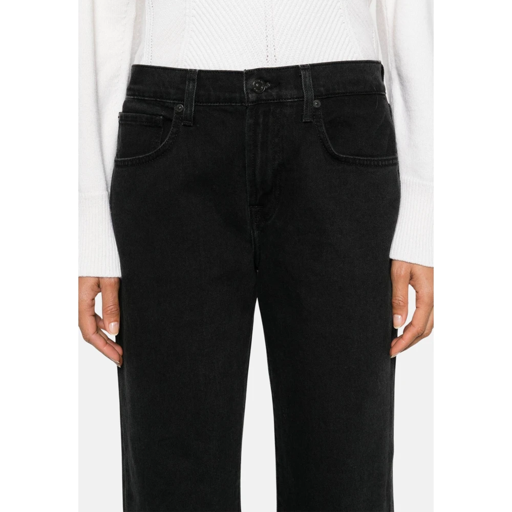 7 For All Mankind Jeans Straight Bleu Black Dames