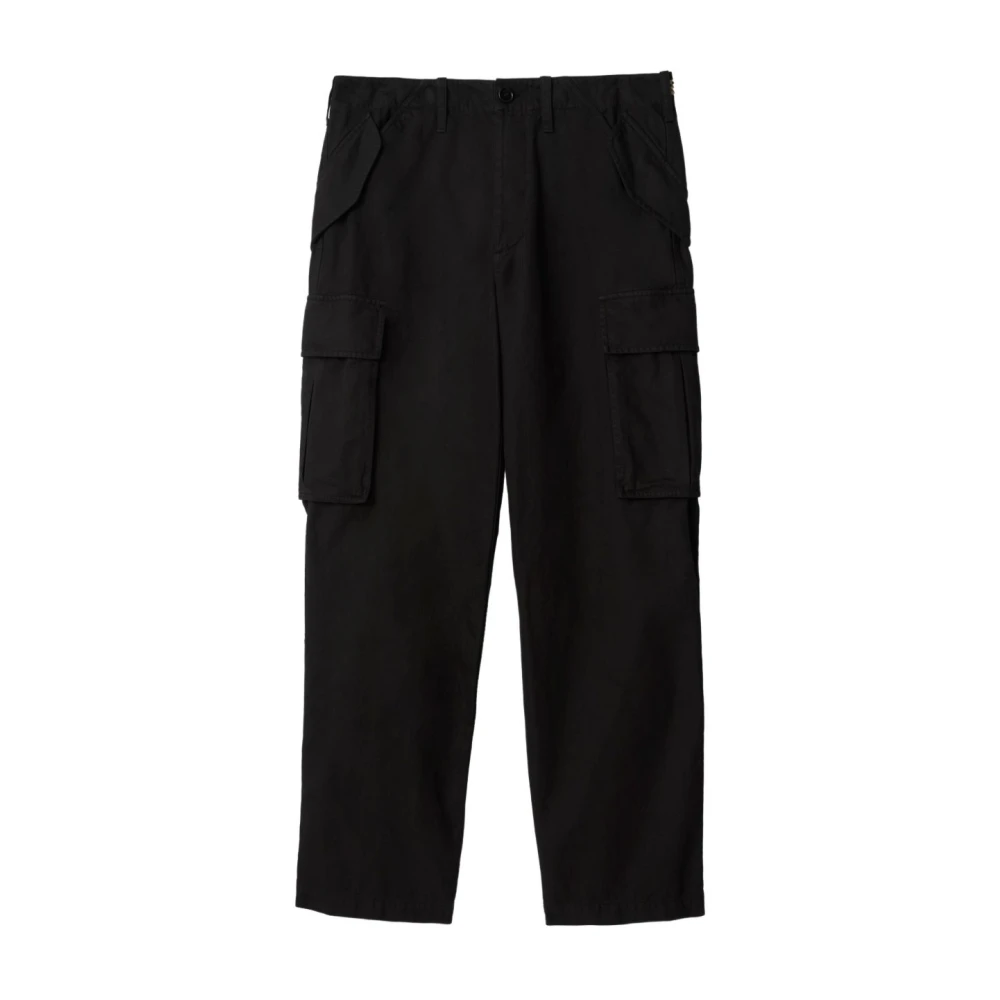 Burberry Men's Black Straight Trousers, Straight Trousers, L, Trousers