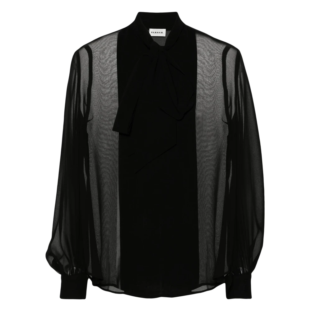 P.a.r.o.s.h. Zwarte Blouse 013 Black Dames