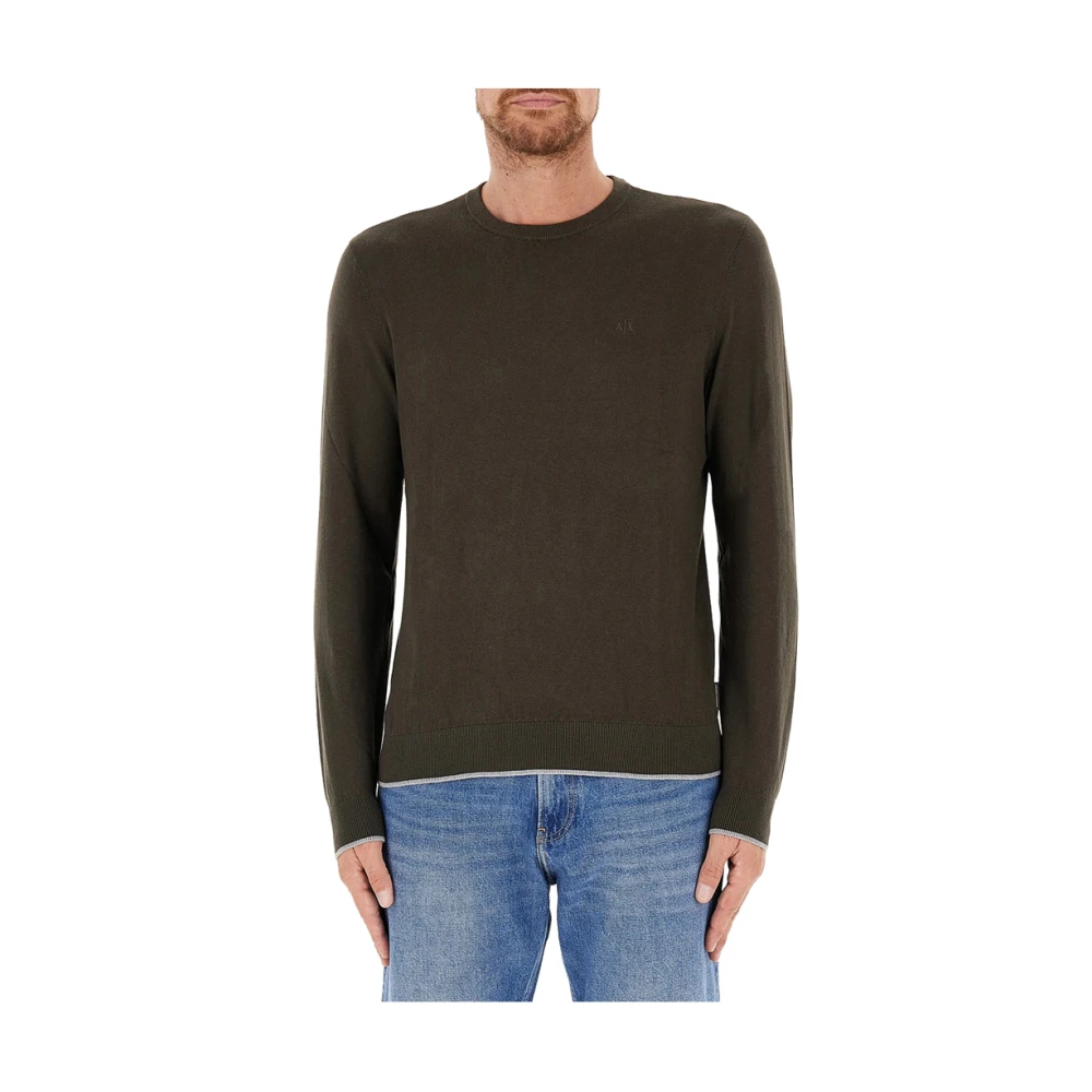 Armani Exchange Stijlvolle Sweaters Collectie Green Heren