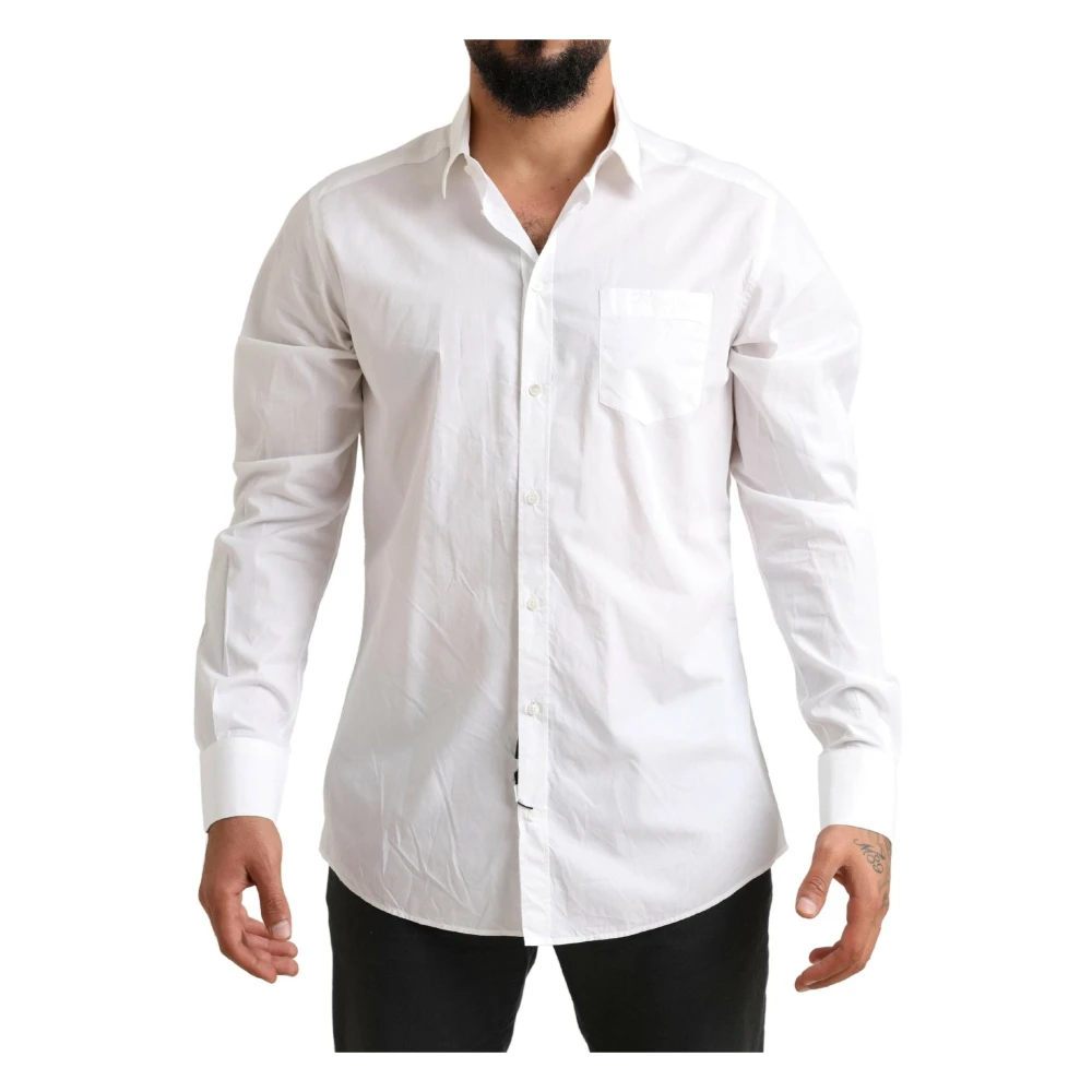 Dolce & Gabbana Gold-Fit Shirt - Male - Casual Shirts - White - M - Shirts - Image 4
