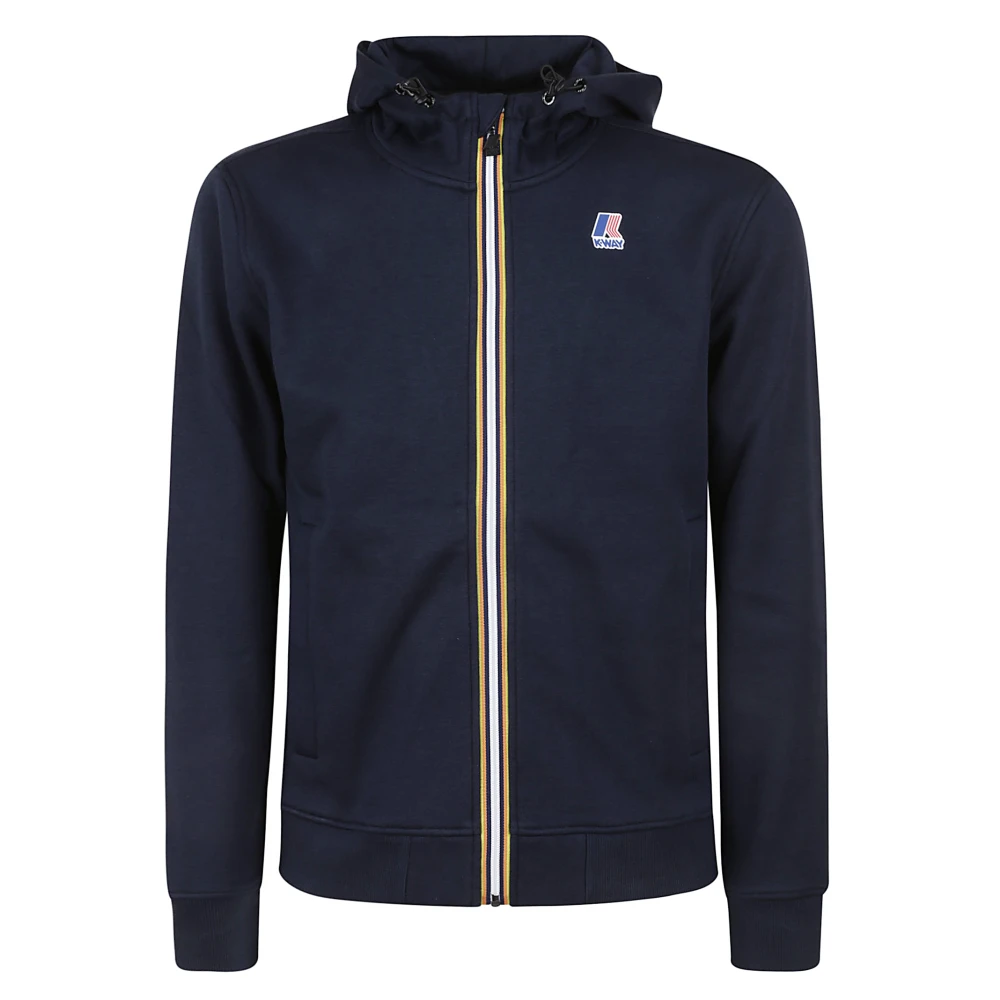 K-way Blauwe Rits Hoodie Blue Heren