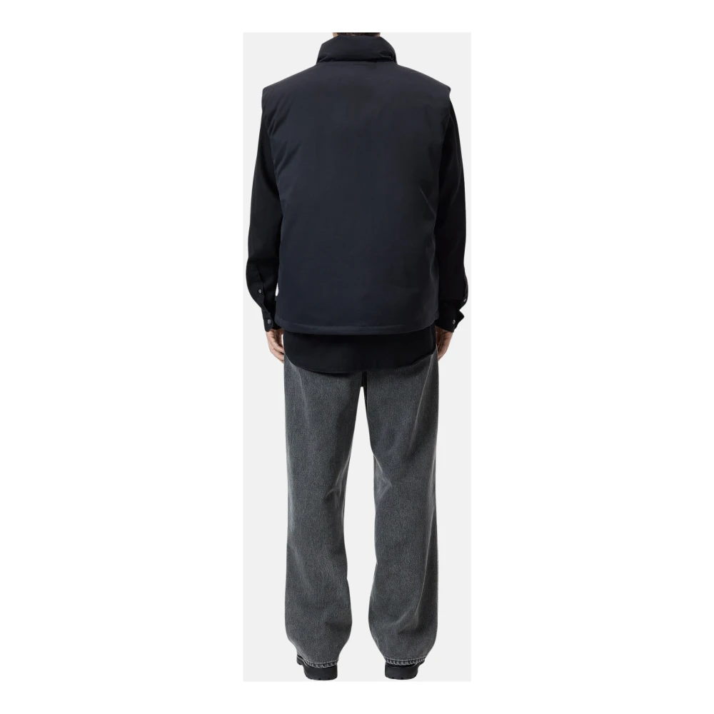 closed Gewatteerd waterdicht vest met rits Blue Heren
