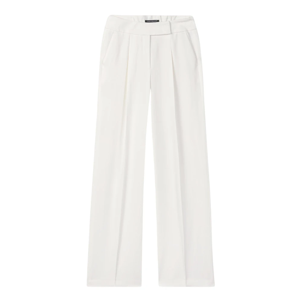 LUISA CERANO Wijde Gabardine Broek White Dames
