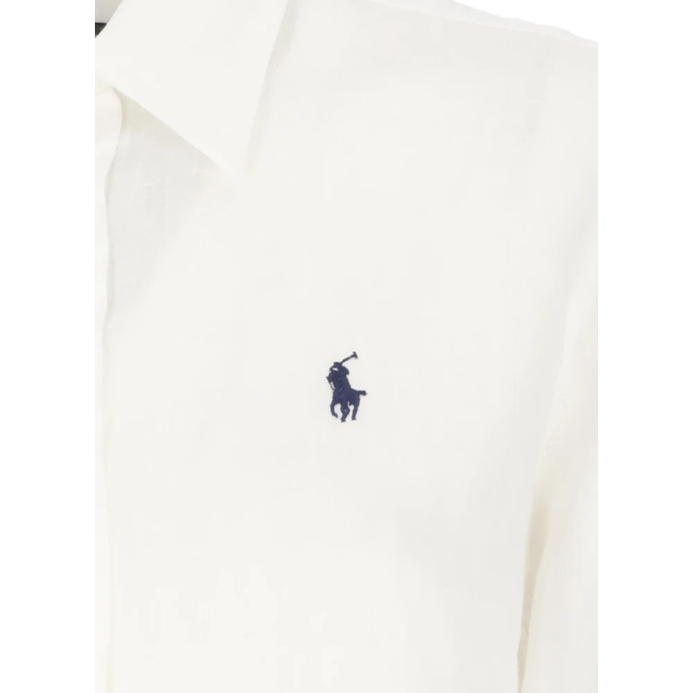 Ralph Lauren Linnen Overhemd White Dames