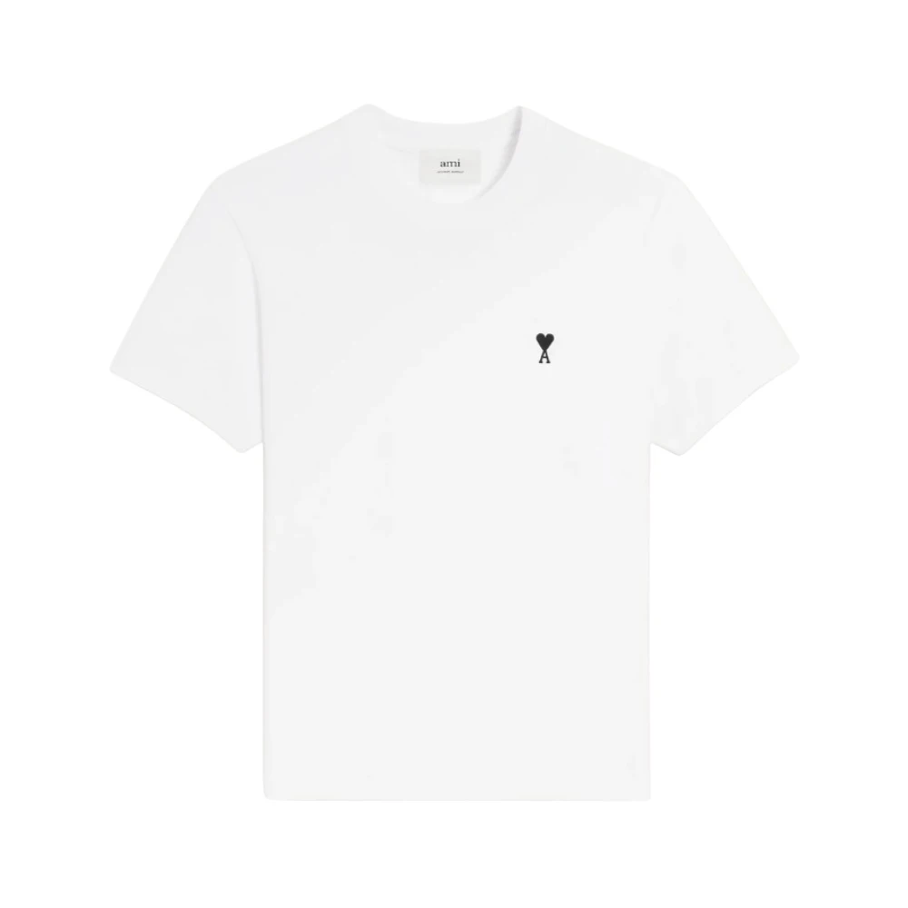 Ami Paris Donna Bianco - T-Shirt Cropped De Coeur - Tops - M
