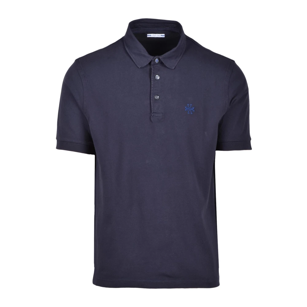 Jacob Cohën Katoen Elastaan Polo Shirt Blue Heren