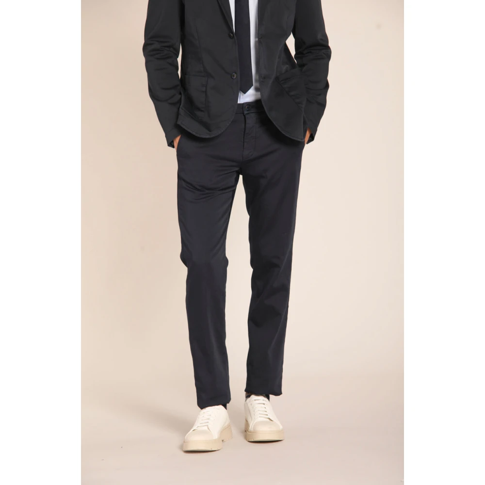 Mason's Slim Fit Reis Chino's Navy Blauw Blue Heren