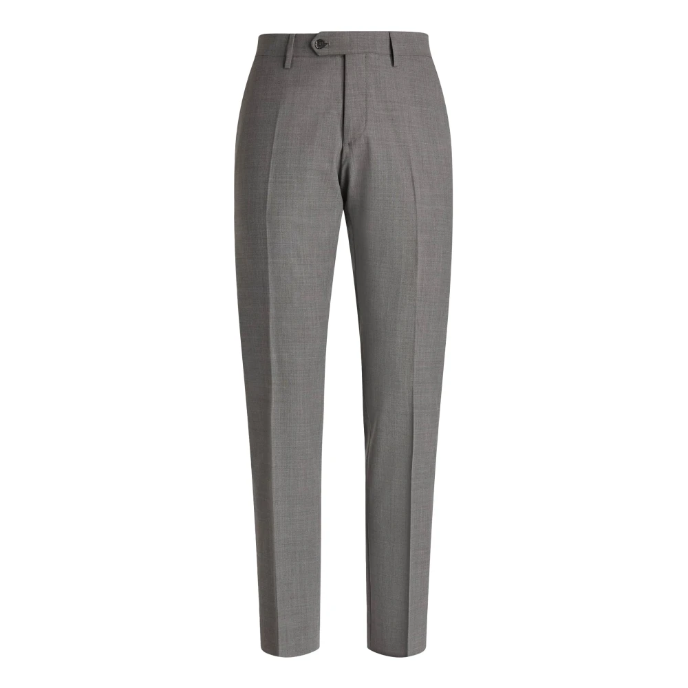 Boggi Milano Homme Gris Pantalons, Taille: L Pantalon En Laine Stretch Lavable