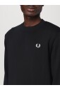 ikonisk-sort-sweatshirt-med-tippet-manchet
