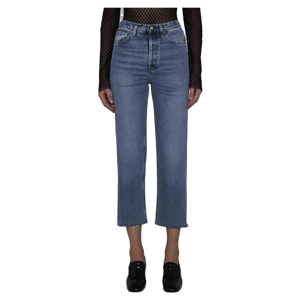 TotêMe Lichtblauwe Denim Straight Leg Jeans Blue Dames