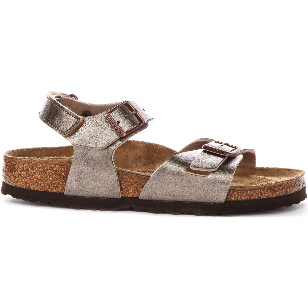 Birkenstock Unisex Kids Gray Kids Sandals, 36 Eu, Rio Plain Kids Narrow Fit