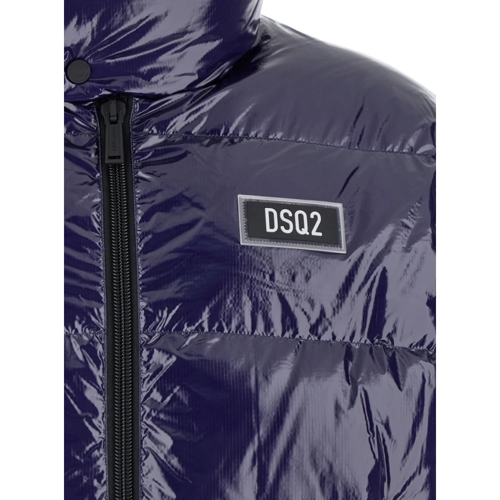 Dsquared2 Ultra Light Down Jacket Blue Heren