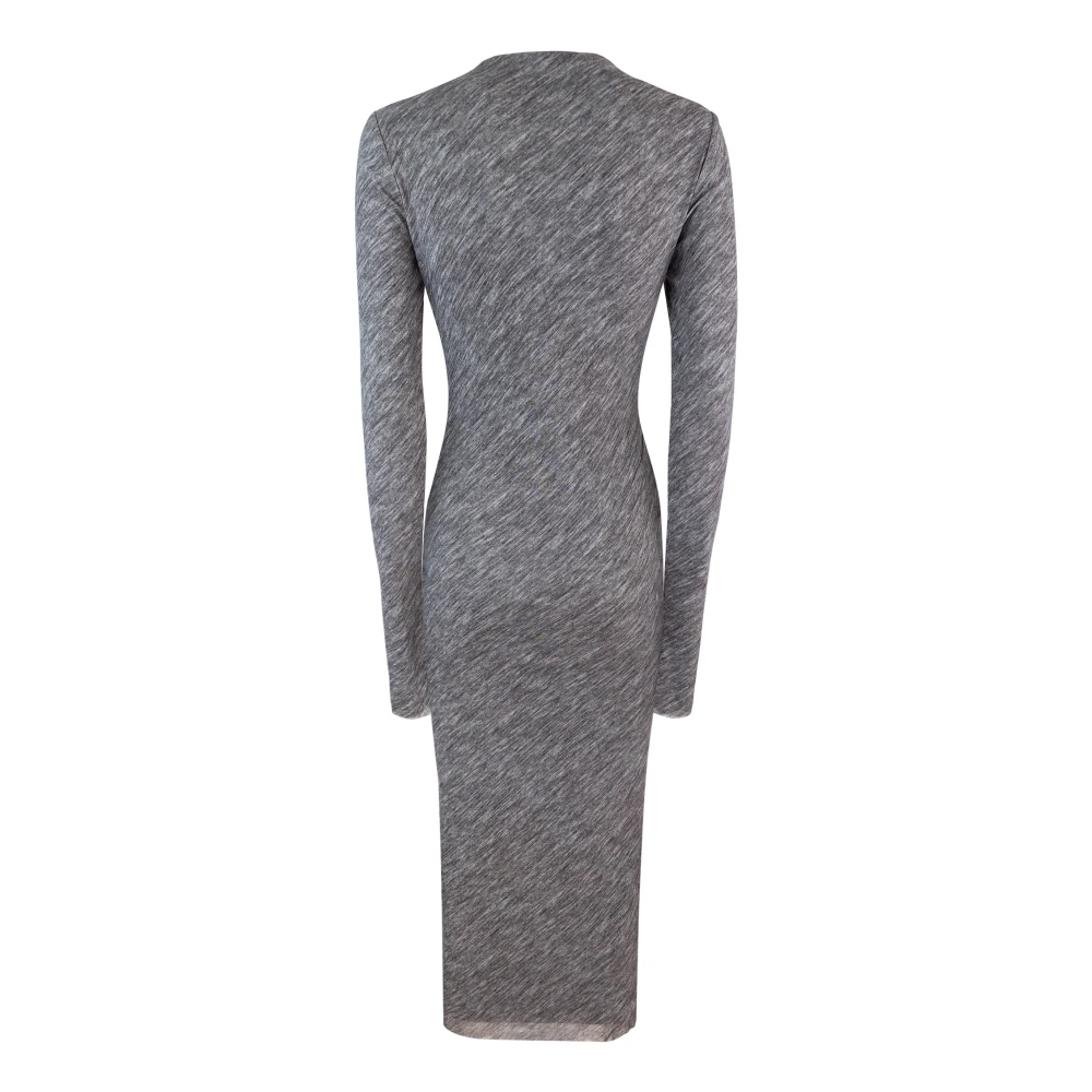 Philosophy di Lorenzo Serafini Asymmetrische Jersey Midi Jurk Gray Dames