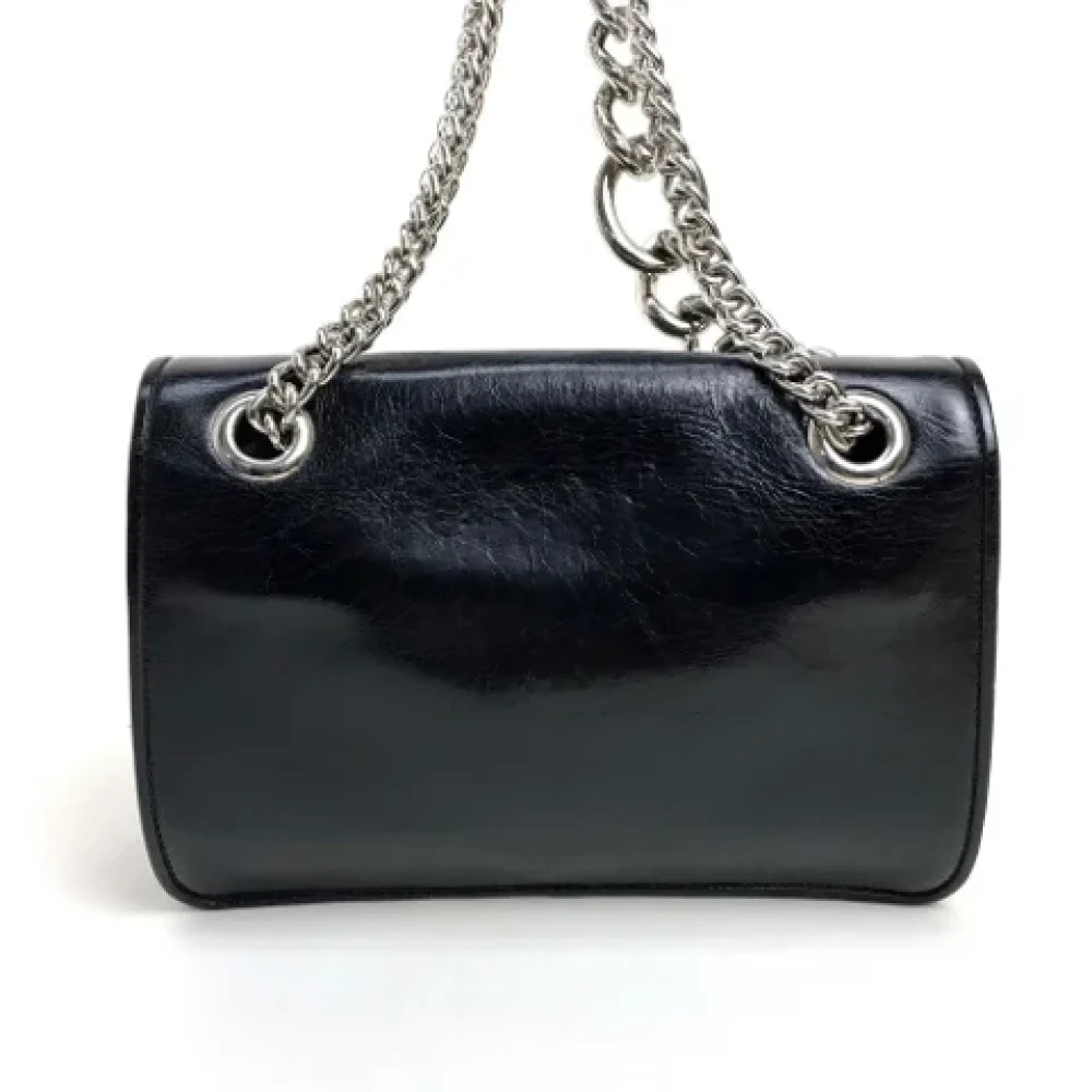 Miu Pre-owned Leather shoulder-bags Black Dames