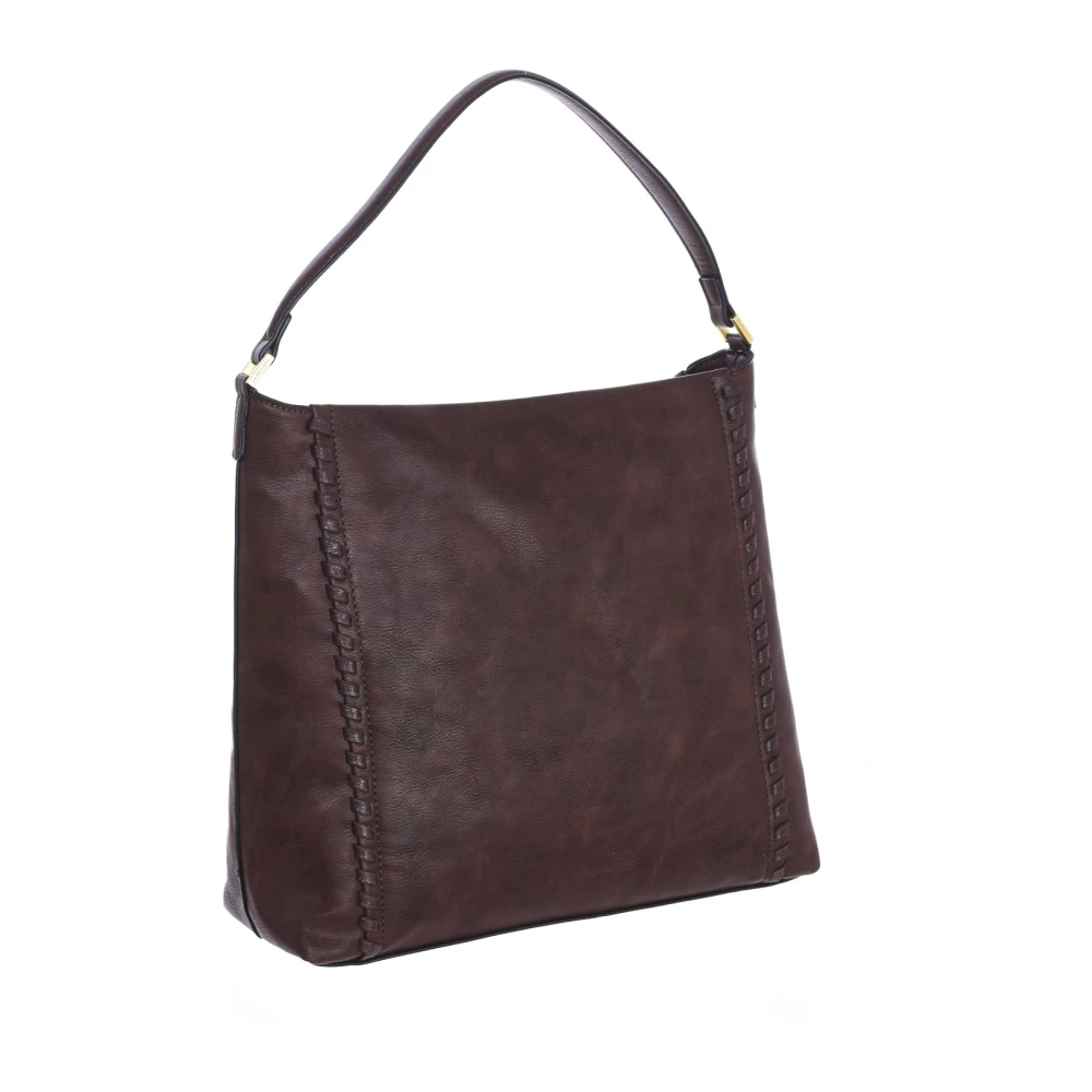 U.s. Polo Assn. Stijlvolle Hobo Tas met Ritssluiting Brown Dames