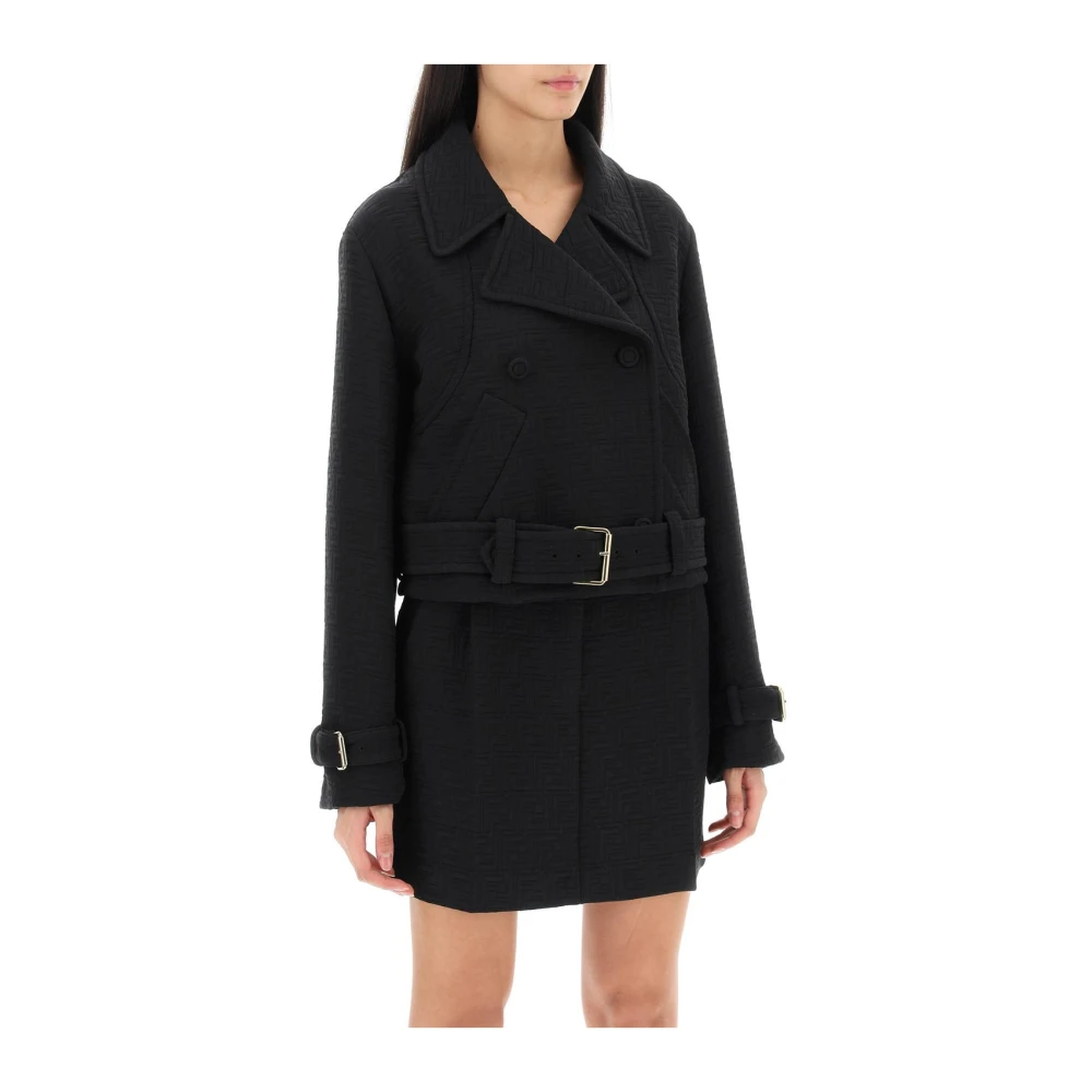 Fendi Stijlvolle Jas voor Mannen Black Dames