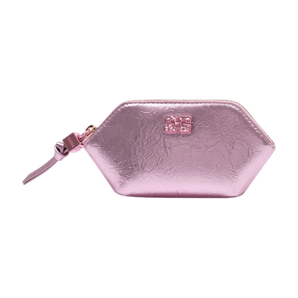 Ganni Women's Pink Wallets & Cardholders, One Size, Bou Coin Purse