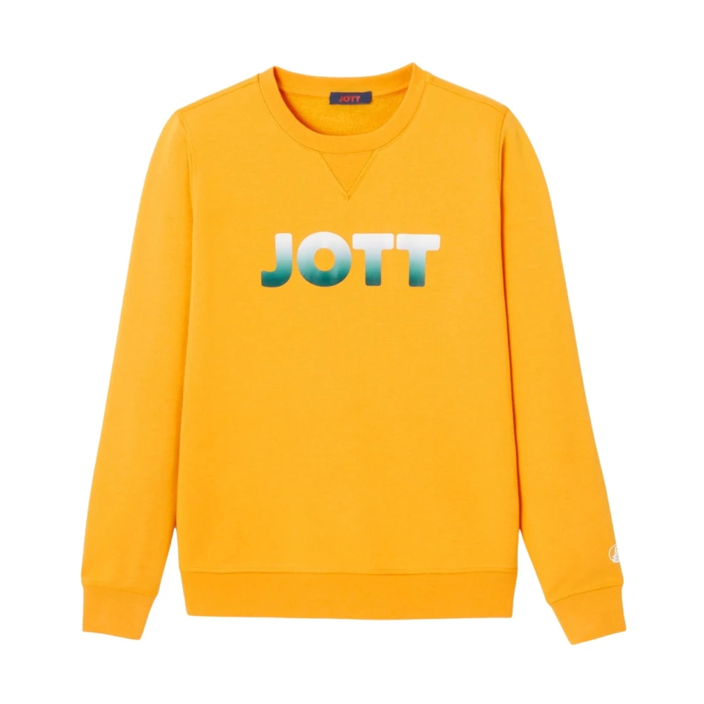 Jott Organische Katoen Logo Sweater Geel Yellow Dames