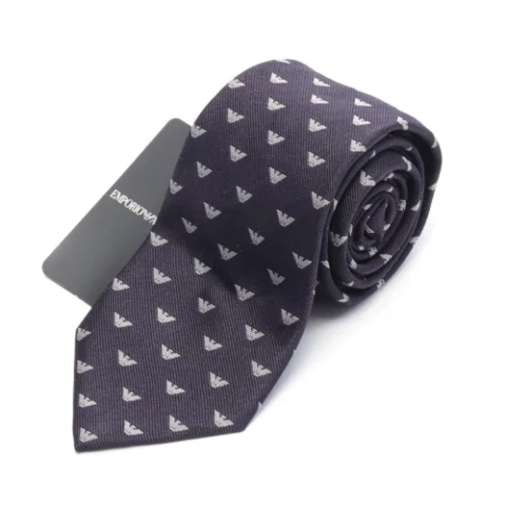 Armani Pre-owned Silk home-office Blue Heren