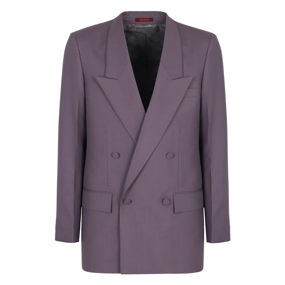 Gucci Purple Double-Breasted Jacket - Male - Blazers - S - Jackets